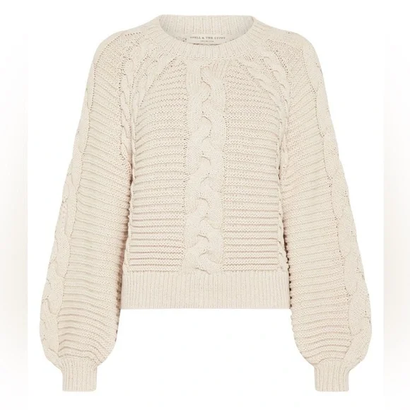 ๐ SOLD ๐ Spell Brunch Cable Knit Jumper in Sand ๐ซถ - Picture 8 of 16
